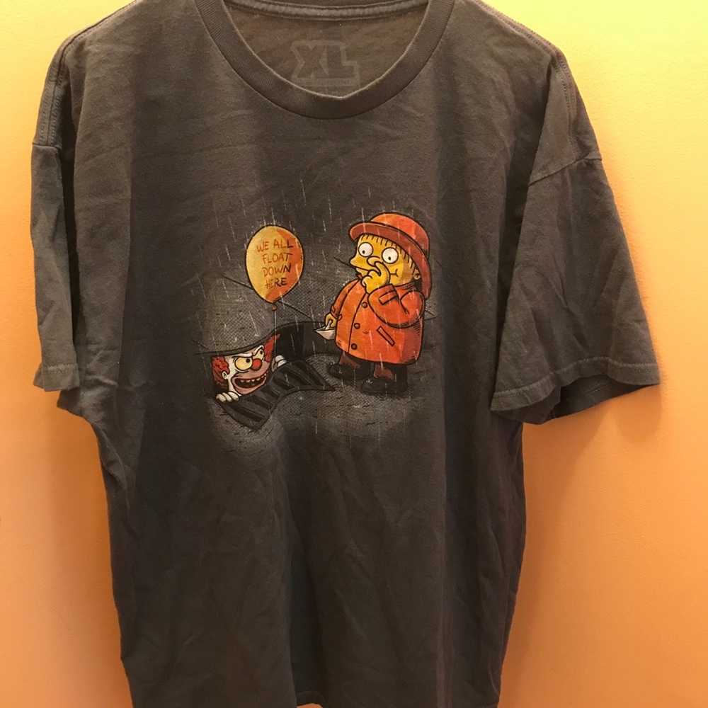 The Simpsons Mens Shirt XL. We all float Down Here